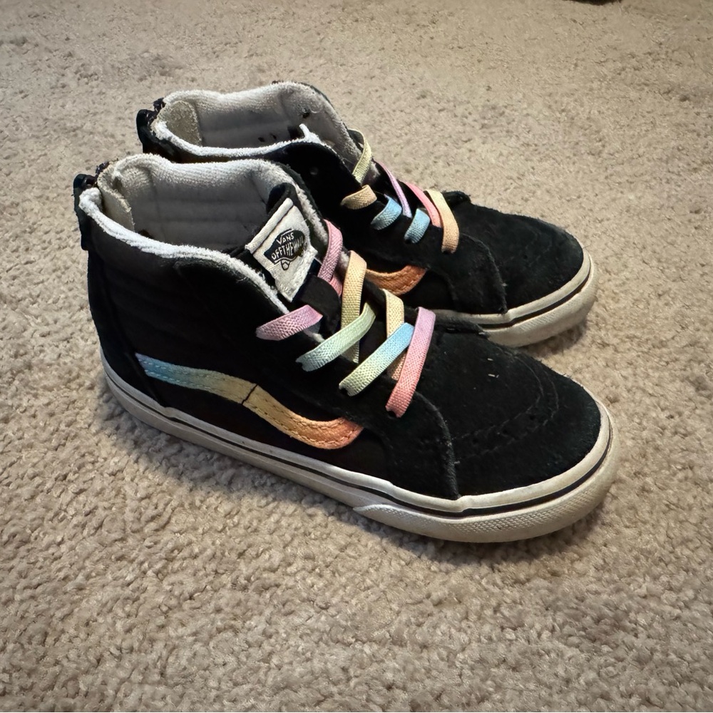 Vans Black High-Top Sneakers with Signature Jazz Stripe